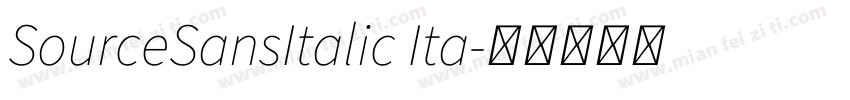 SourceSansItalic Ita字体转换